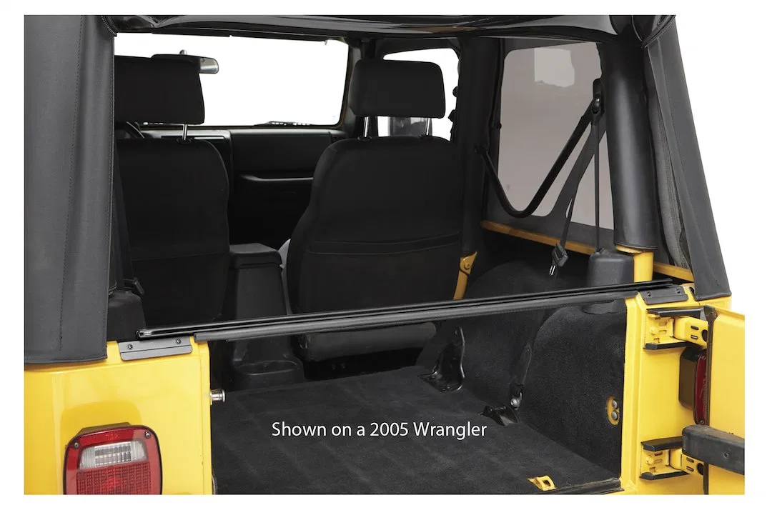 52601-01 – BESTOP Soft Top Tailgate Bar, Includes Tailgate Bar and 2 Retainer Mounts